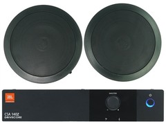 JBL CSA 140Z Commercial 70v Amplifier+(2) 6.5″ Black Ceiling Speakers CSA140Z