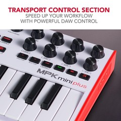 MPK Mini Plus – USB MIDI Keyboard Controller with 37 Mini Keys, 8 MPC Pads, Sequ