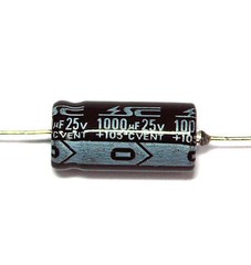 20pc Electrolytic Capacitor GHA 1000uF 25V 105℃ 2000hrs φ10x21mm Axial RoHS SC