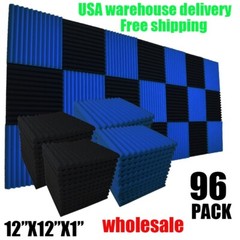 96 PACK 12″X12″X1″ Acoustic Foam Panel Wedge Studio Soundproofing Wall Tiles