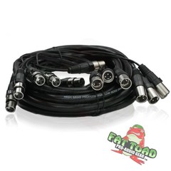 XLR Snake Cable Patch – 8 Channel 20ft Pro Audio Mic Cord Mixer Sound Stage PA