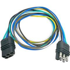 6 Way Square Trailer Wire Extension Loop 6 Pin 18-Gauge 36″ 6 Way – 36 inches