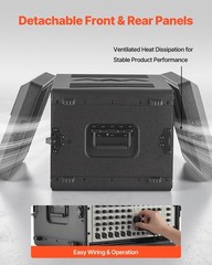 VEVOR 6U Rack Case, 15 in Depth, Rackmount Flight 6U- 13.8 Internal Depth