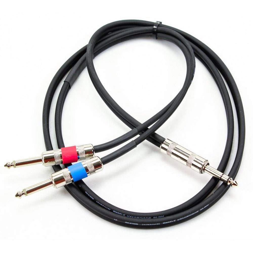 ProCo Excellines IPBQ2Q-3 1/4″ TRS Male to Dual 1/4″ TS Male Insert Cable, 3ft
