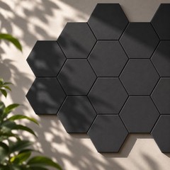 Hexagon Sound Absorbing Acoustic Panels – Self-Adhesive (12 or 36 Pack)