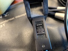 Vintage Sony ECM-939T Electret Condenser Microphone In Case