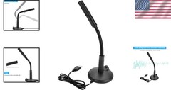 High Sensitivity USB Microphone with Portable Gooseneck for Singing & Podcasting