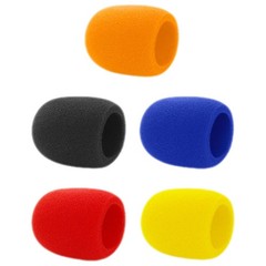 5Pcs Durable Wireless Mic Covers Sponge Microphone Windscreens Assorted Colors