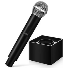 Fake Microphone Prop With Flag Station Realistic Stage Costume Prop Toy
