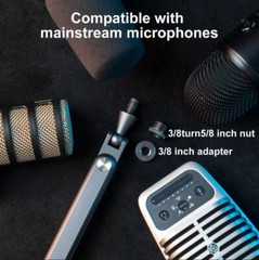 For Shure SM7B Aluminum Alloy Foldable Microphone Boom Arm Stand 360° Rotatable