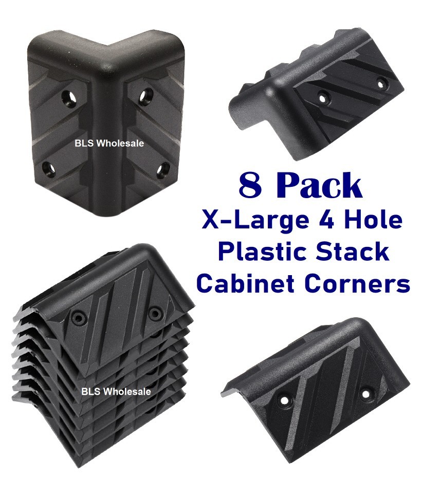 8 Pack X-Large Plastic Cabinet Speaker Box Amp Rack DJ Case Corner Protectors