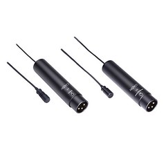 Movo LV4 Dual XLR Omnidirectional & Cardioid Microphone Lavalier Interview Kit