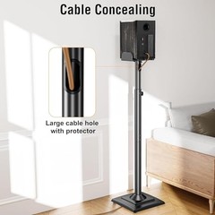 Universal Speaker Stands Pair Height Adjustable Max 43.3″, Height 34″-43.3″