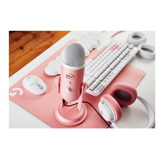 Blue Microphones Yeti Aurora USB Mic Pink Dawn Bundle Boom Arm Shock