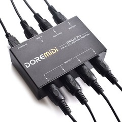 MIDI THRU-6 Pro Box USB MIDI Interface 1-In 6-Out 6 Channels MIDI Spliter