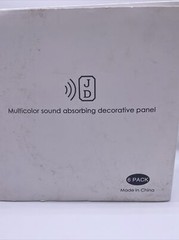 JARDEON Acoustic Panels (6) Polyester Sound Proof Tiles for Echo 12”x12” – T