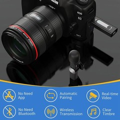 Lavalier Wireless Noise Reduction Microphone for Phone / Camera / Laptop / Mac