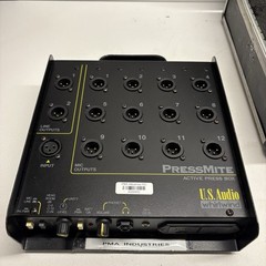Whirlwind PressMite Active Press Box 2 Line/12 Mic Out Tested w/ Adapter Case
