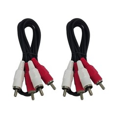 Cable Up CU/AD101 3′ Dual RCA Male to Dual RCA Male Audio Cable (2-Pack)