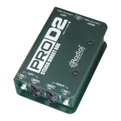 Radial ProD2 Dual Stereo Passive Direct Box Guitar Bass Keys PROAUDIOSTAR