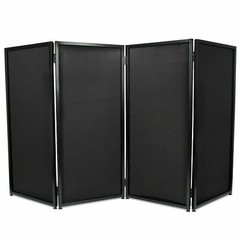 DJ Foldable Facade Portable Event Metal Frame Booth Panels Black+White Carry Bag