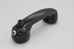 Circuit Bent New Black Telephone Microphone w/Filter Ctrl+Mic Clip+Pop Filter