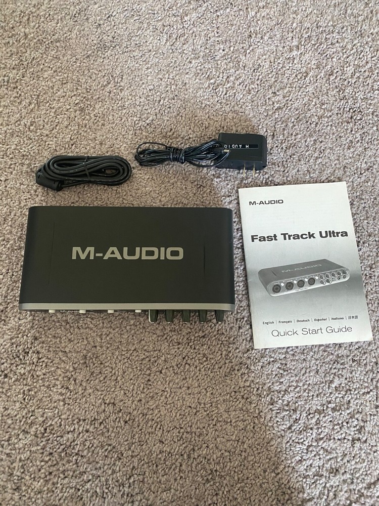 m-audio fast track ultra, mint condition, w/power and quick start guide