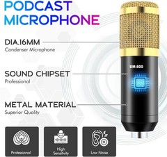 Podcast Equipment Bundle, Podcast Equipment with BM-800 MicrophoneGold & F998…