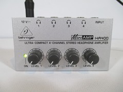 Behringer Micro Amp HA400 4 Channel Stereo Headphone Amplifier with Power Supply