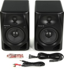 Pioneer DJ DM-50D-BT 5-inch Desktop Active Monitor Speaker Pair with Bluetooth –