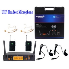 2 Channel Headset Lavalier Lapel Bodypack Microphone 4 Channel Live Studio Mixer