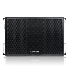 Sound Town Powered Line Array Set 18“ Sub 4x 2×10″ Speakers ZS-118SPW210BPWX4