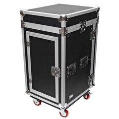 12 Space Rack Case with Slant Mixer Top and Casters – Amp Effect PA/DJ Pro Audio
