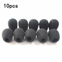 10Pcs 6Mm Mini Headset Microphone Cover Sponge Foam Windscreen Replacement Laval