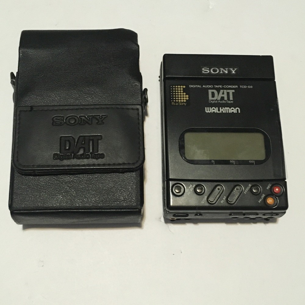 🔥Sony DAT Digital Audio Tape-Corder Walkman TCD-D3 w/ CASE – Parts/Repair🔥
