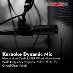 5Core ND-57X Cardioid Dynamic Wired Instrument Microphone + Cable + Bag