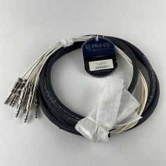 Pro Co DA88BQ-10 – Analog 10ft DB25 to 1/4” TRS Male Snake UNUSED