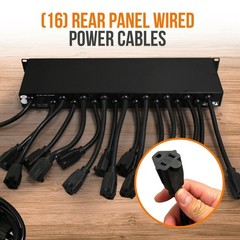 Pyle Rack Mount Power Conditioner Strip Supply USB Charging Port PCO865