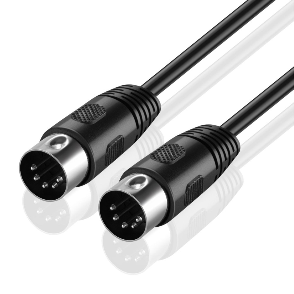 MIDI Cable 5 Pin DIN Male Audio Connector Interface Jack Plug Wire Cord – 15FT