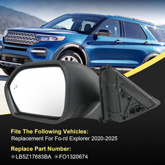 Door Mirror Left Driver Side Replacement for Ford Explorer 2020-2025, Replace ‎‎