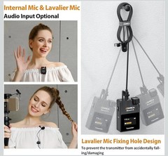 New COMICA BoomX-D2 Wireless Lavalier Microphone, See Description Below