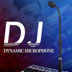 Professional Dynamic Gooseneck Microphone with XLR 16 Inch DJ Mic Podium