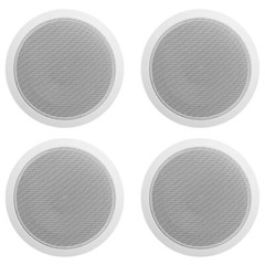 (8) Rockville CCL6T White 70V 6″ Commercial Ceiling Speakers 4 Restaurant/Office