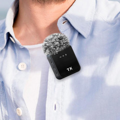 For PQRQP 3 in 1 Microphone GT19 Windscreen Wireless Lavalier Microphone Deadcat