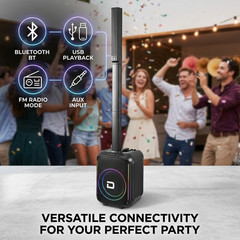 Powered Portable Column Array PA System Bluetooth Speaker with 12″ Subwoofer NEW
