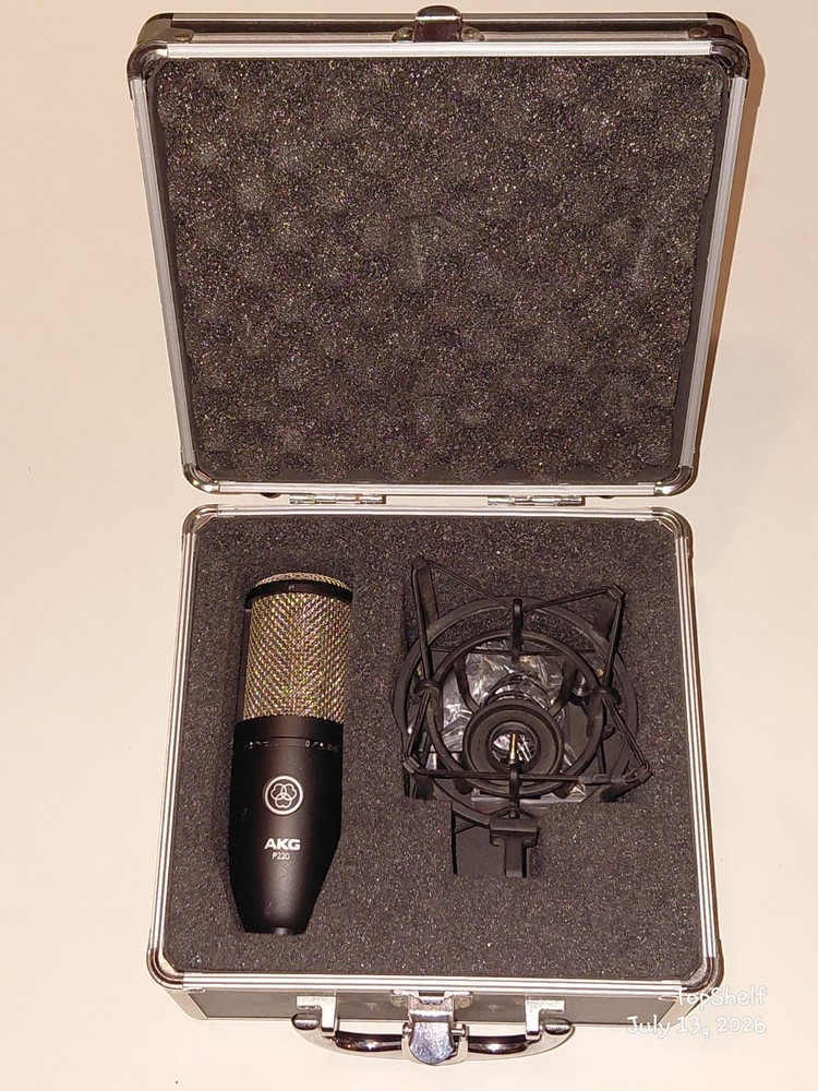 ​AKG P220 Large-Diaphragm Condenser Microphone – With Shock Mount and Hard…