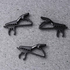 10Pcs Reusable Black Mic Clips Lapel Lavalier for Voice Recording and Video Chat
