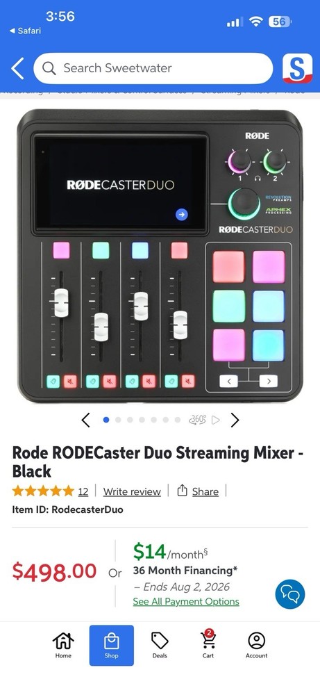 RODE RODECaster DUO Podcast Audio Production Mixer Interface