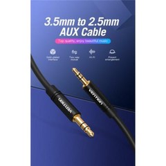 3.5mm to 2.5mm Audio Aux Cable Jack Stereo Cord Headphone Aux Speaker Converter
