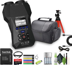 H1 XLR Portable Audio Recorder for Video Bundle with Memory Card Microsdxc Extre
